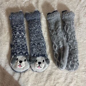 Knitted Slipper Socks Set